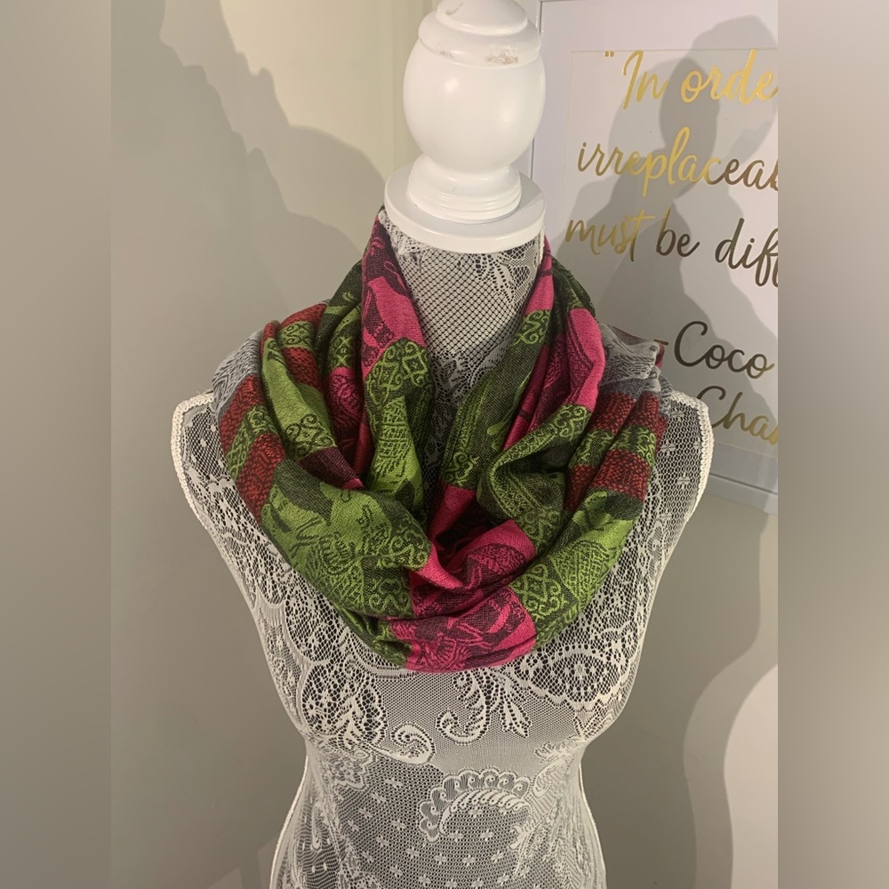 Pashmina novelty elephant printed scarf